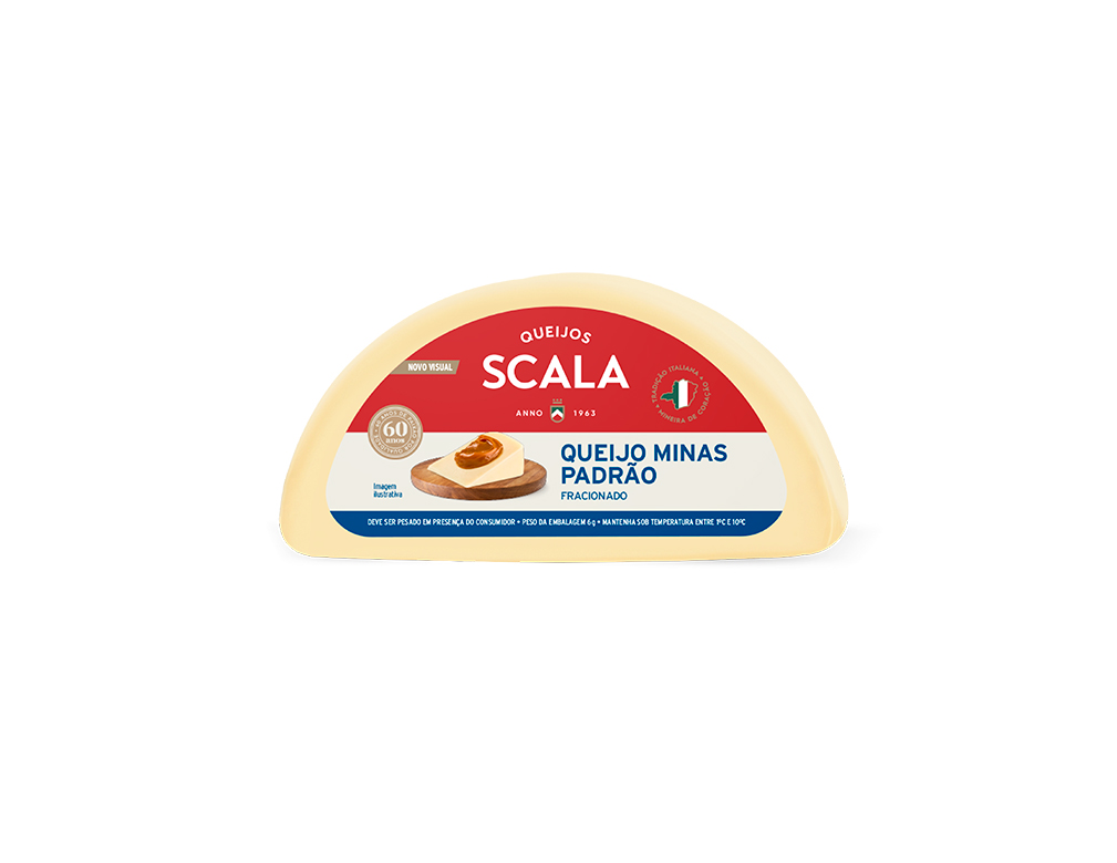 QUEIJO MINAS PADRÃO SCALA 500 G (CX 12 PÇ)